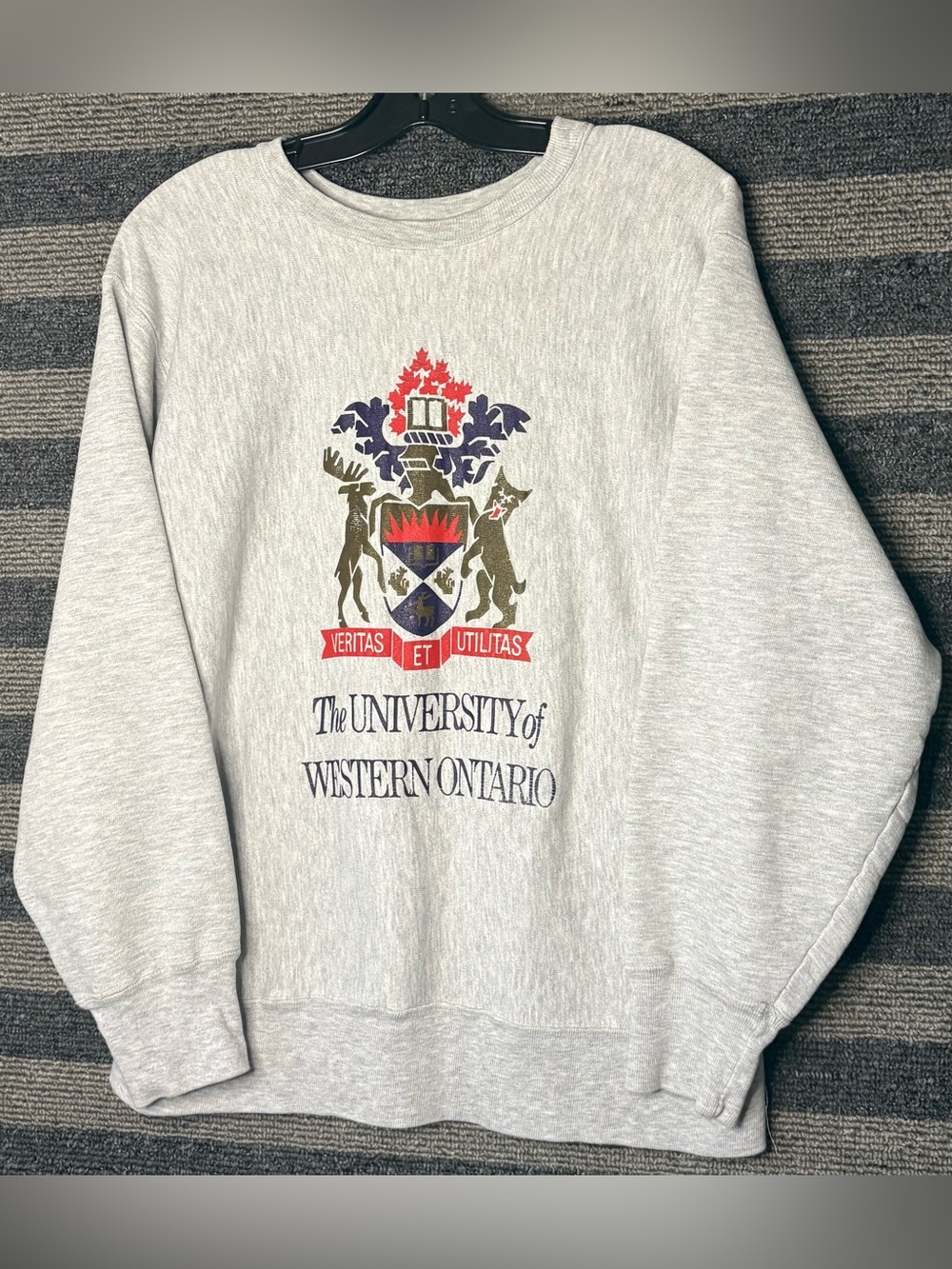 Vintage 80’s Champion University of Western Ontario Crewneck Sweatshirt Large